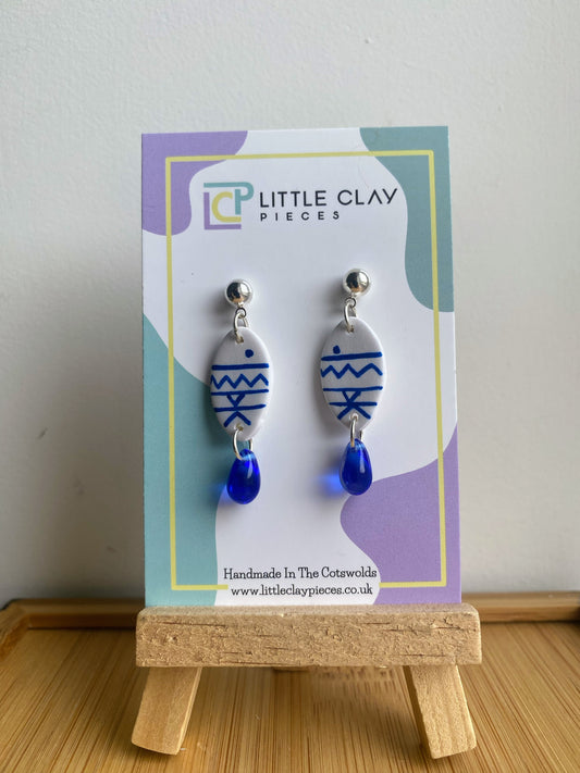 Mediterranean Fish Ball Post Earrings