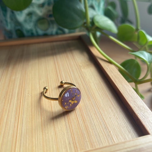 Purple And Gold Foil Ring