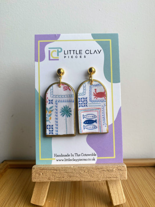 Vacation Vibes Arch Ball Post Earrings