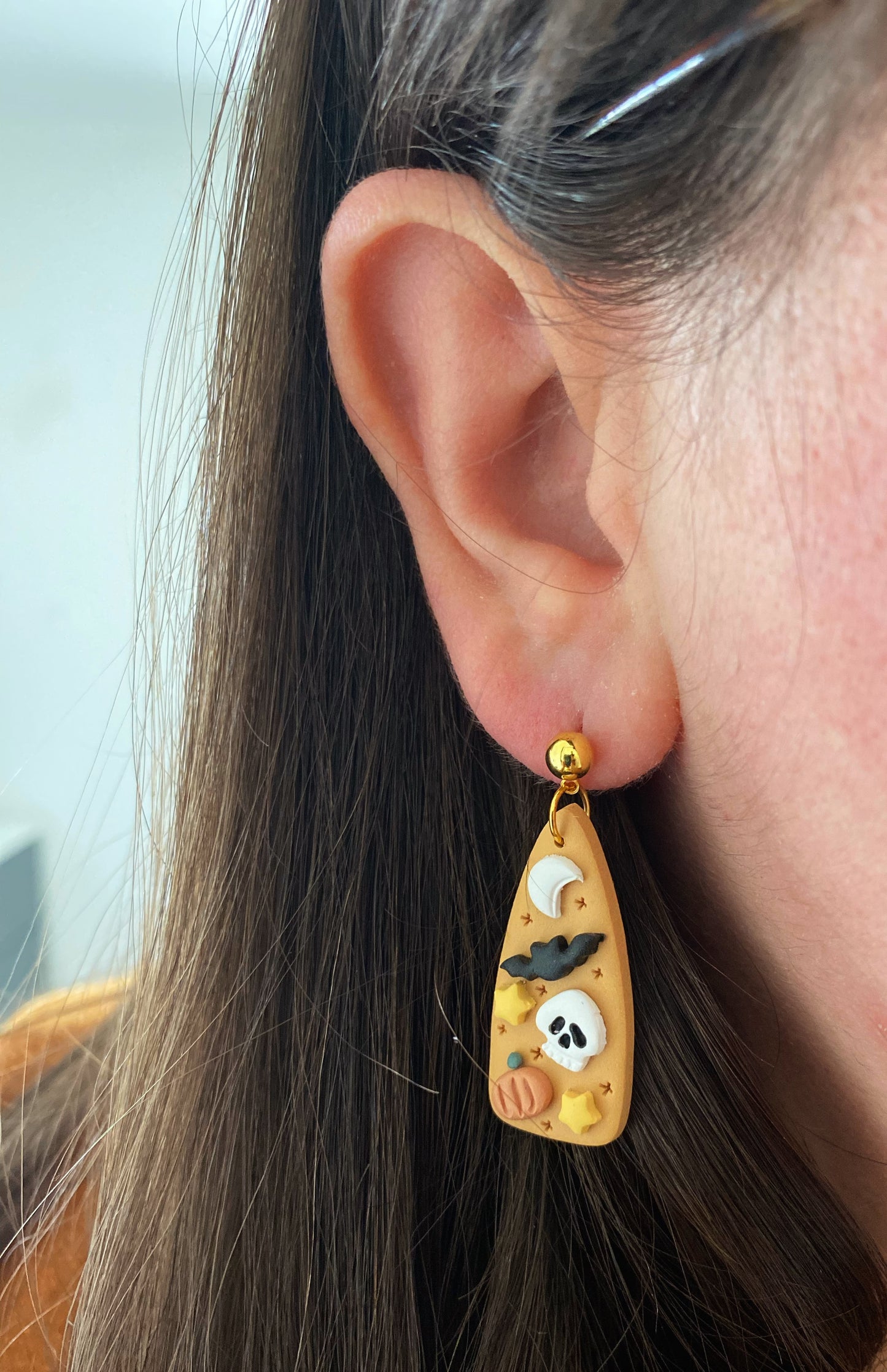 Spooky Dagger Ball Post Earrings