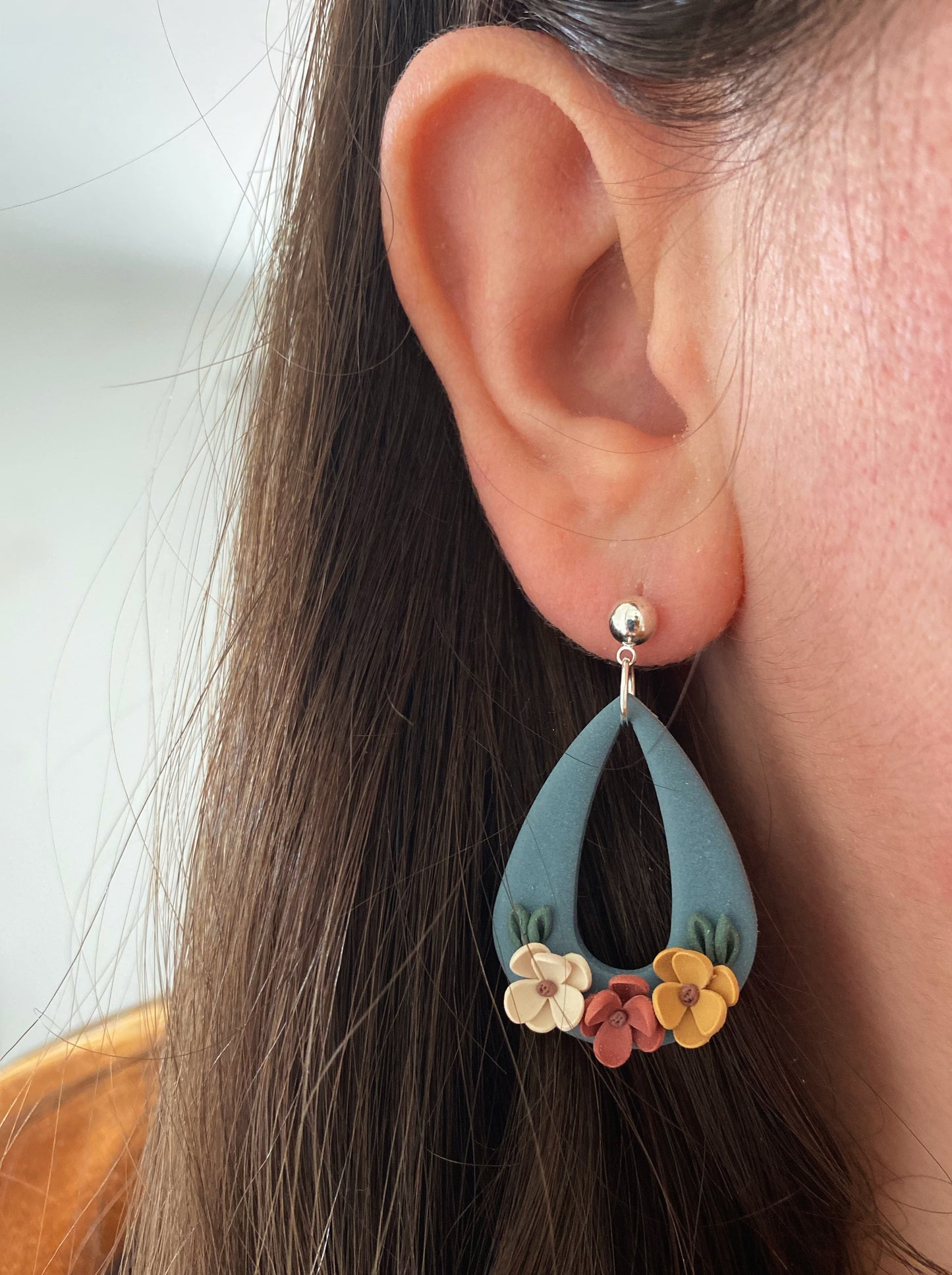 Autumn Floral Trio Statement Earrings