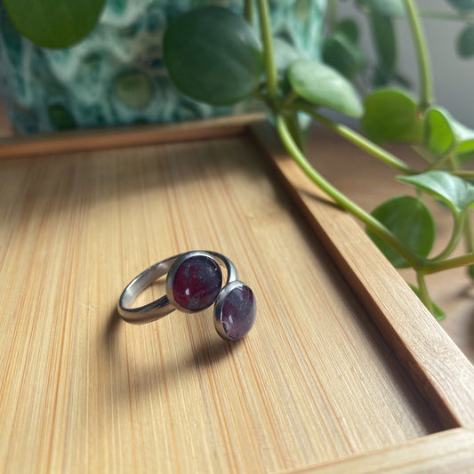 Red And Grey Double Ring