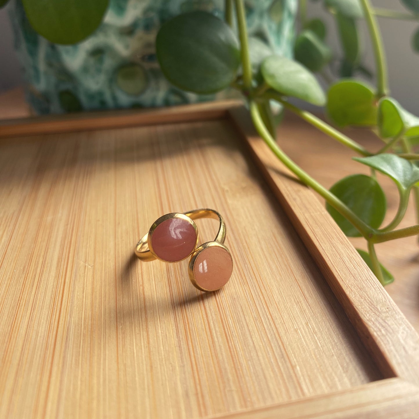 Burnt Orange And Peach Double Ring