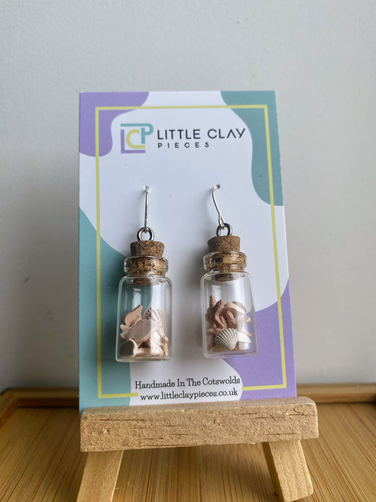 Bottled Seashell Hooks