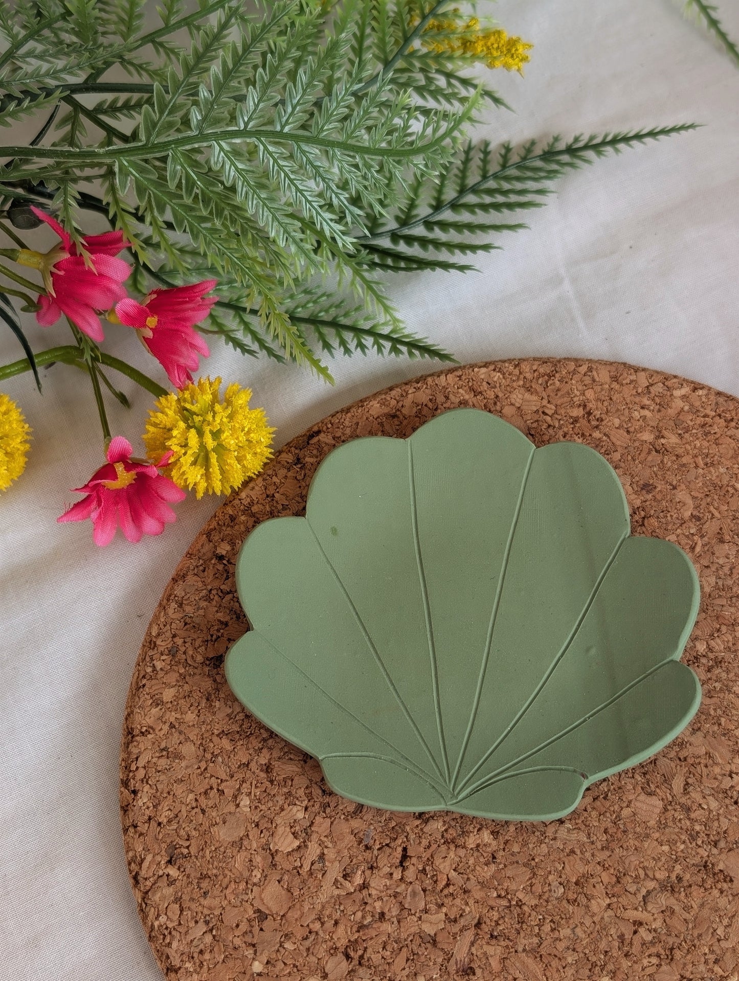 Green Shell Trinket Tray