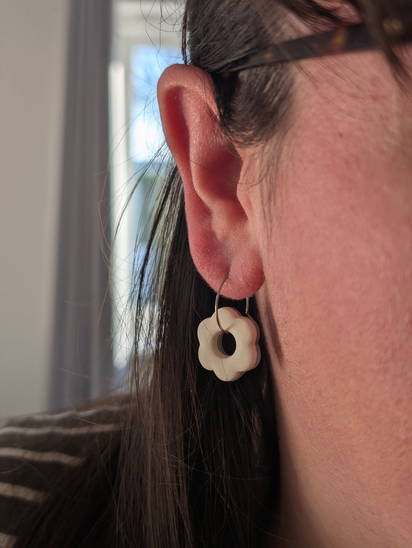 Double Sided Flower Hoops