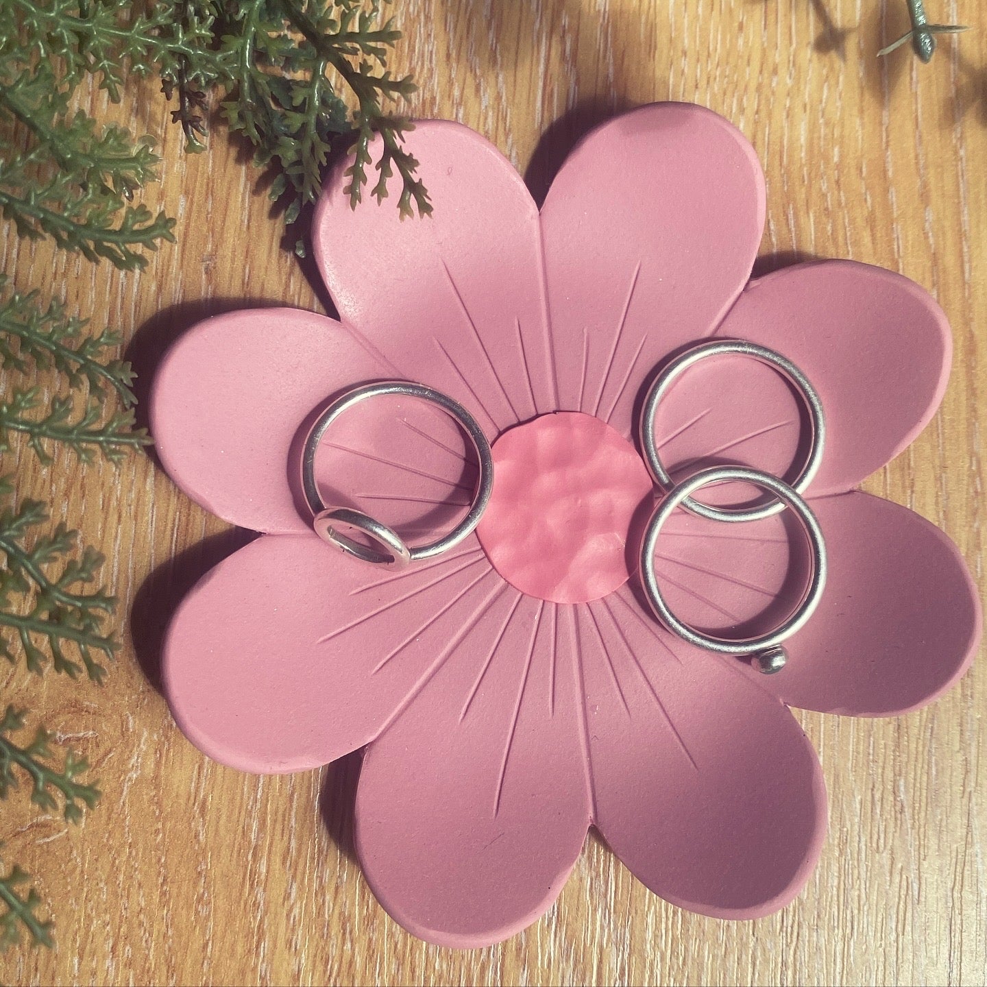 Pink Flower Trinket Tray