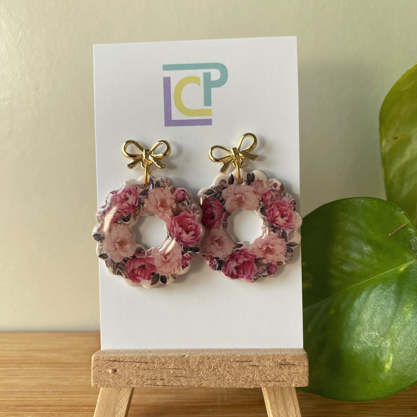 Floral bouquet Bow Earrings