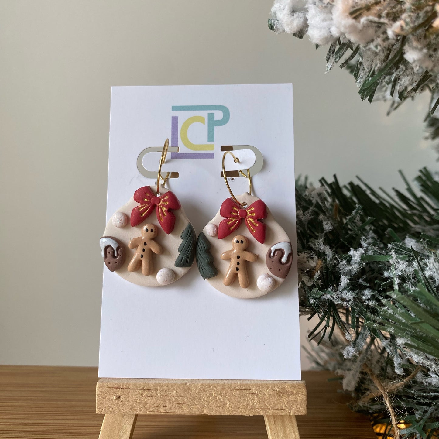 Large Festive Bauble Mini Hoops