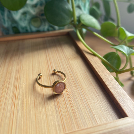 Rose Gold Glitter Ring
