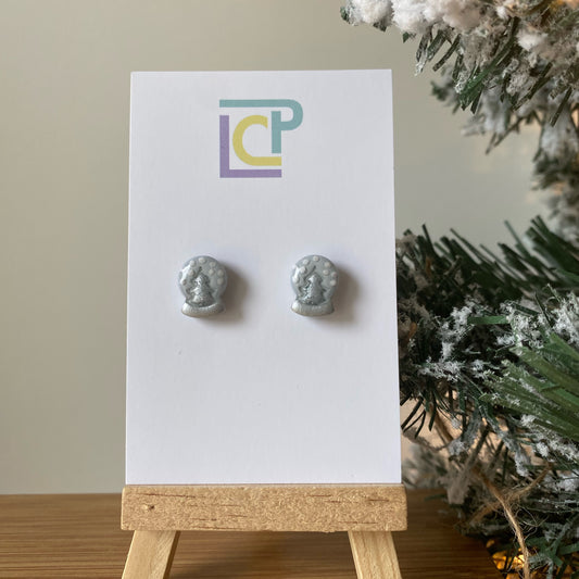 Winter Snow Globe Studs