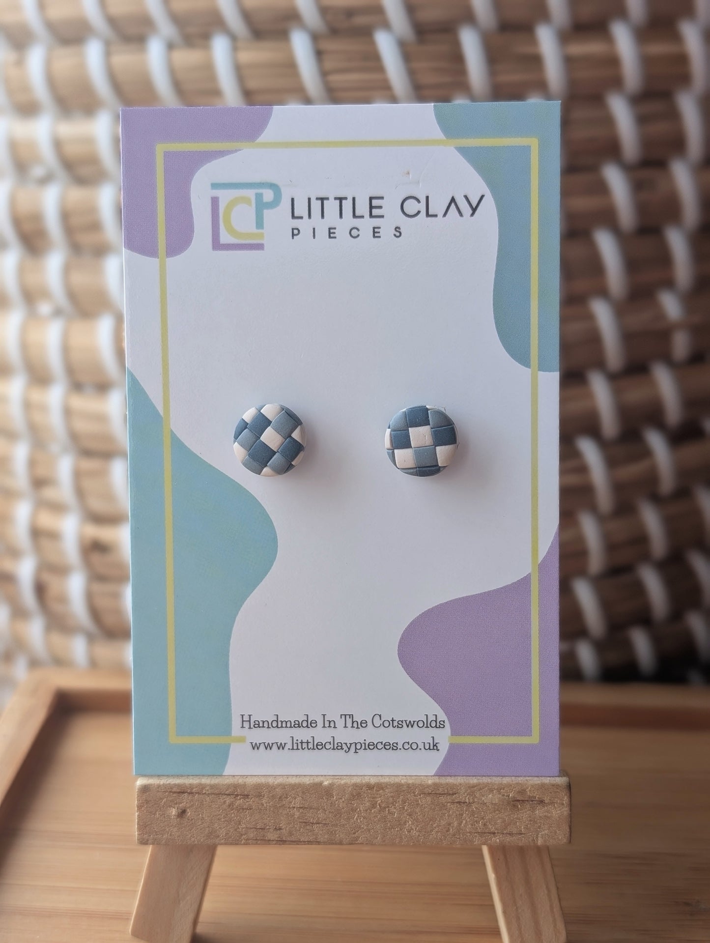 Gingham studs
