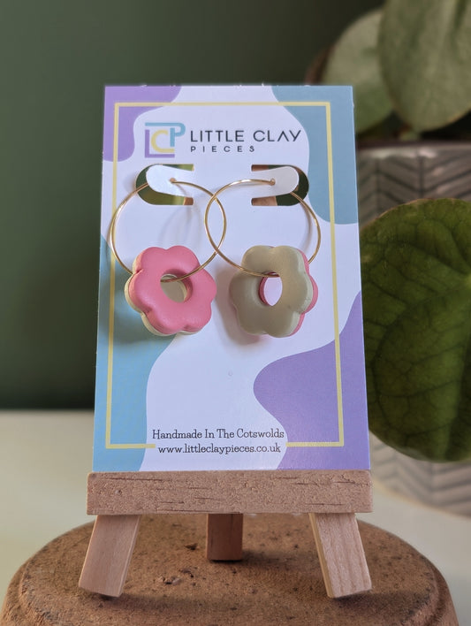 Double Sided Flower Hoops