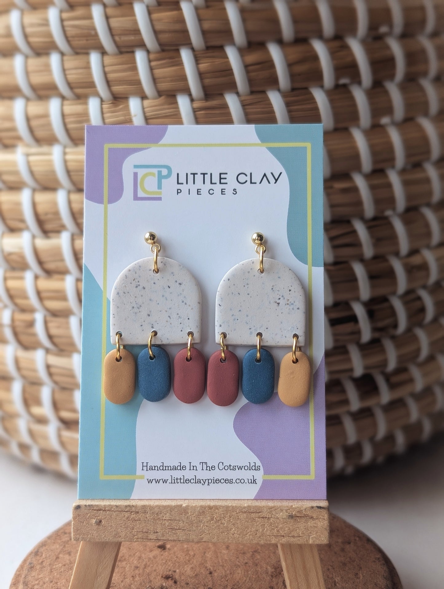 Trio Drop Ball Post Earrings