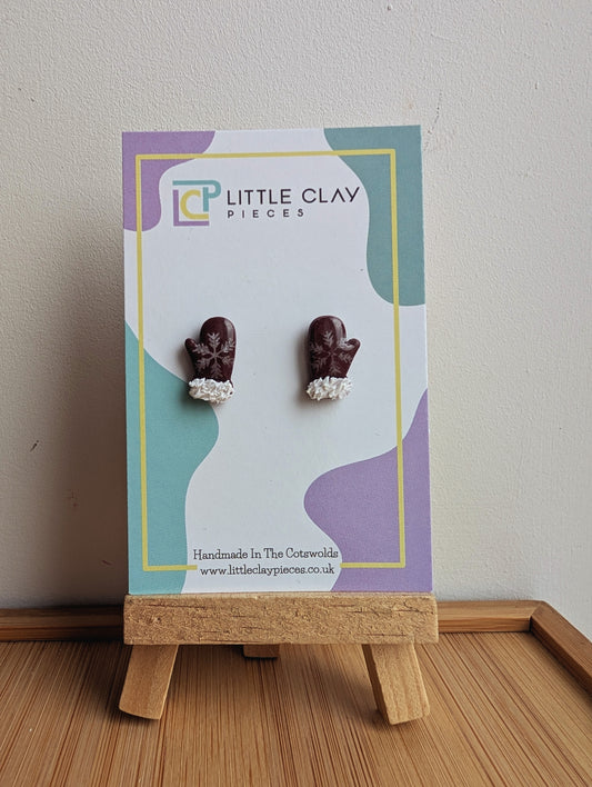 Snowflake Mittens Studs