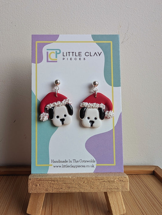 Santa Paws Ball Post Earrings