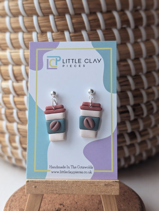Cosy Coffee Mug Ball Post Earrings
