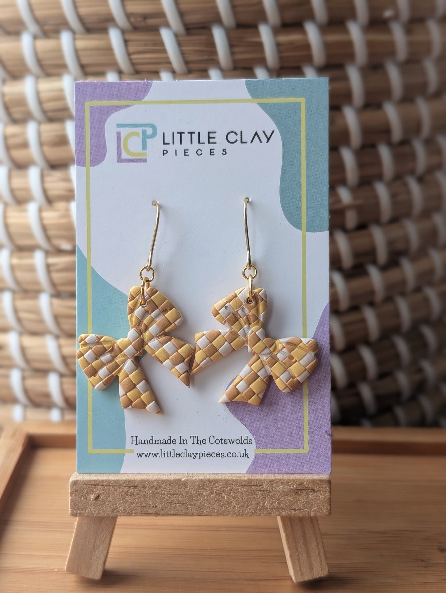 Gingham Bow Hooks