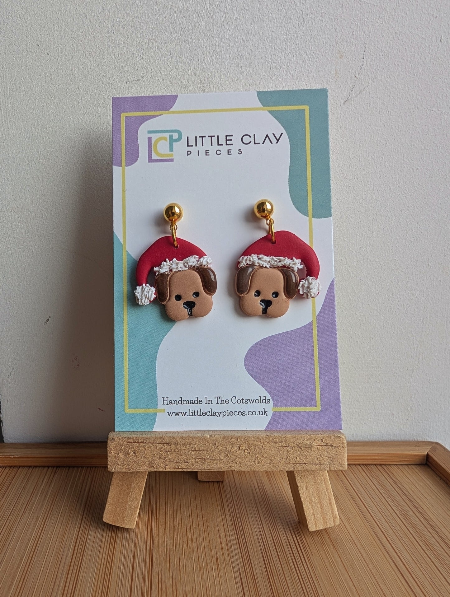 Santa Paws Ball Post Earrings