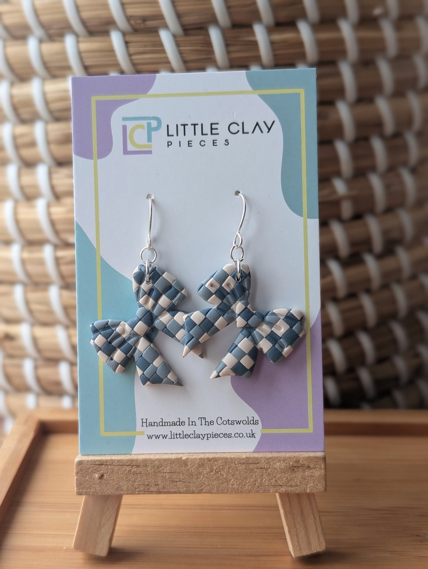 Gingham Bow Hooks