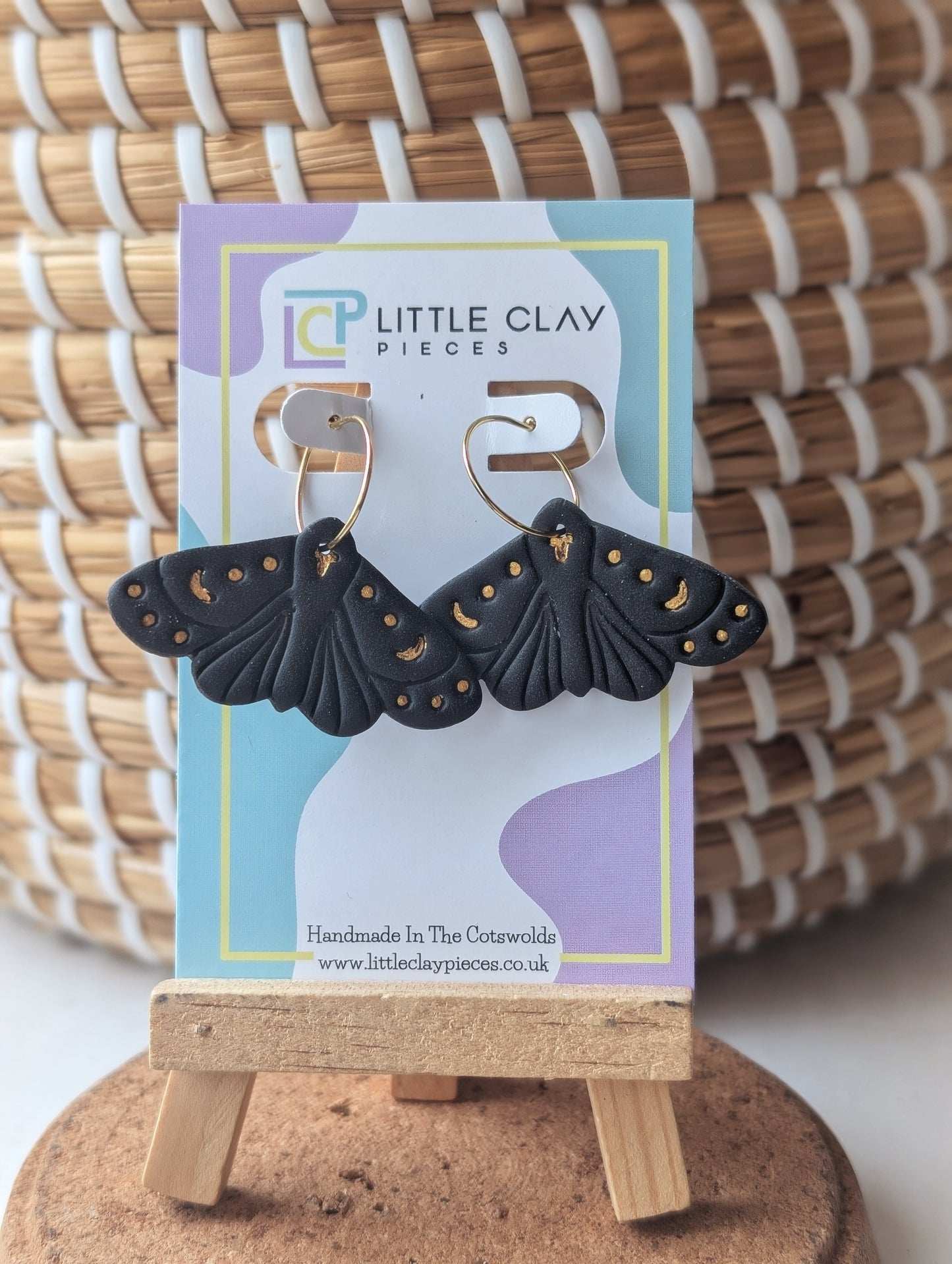 Mystical Moth Mini Hoops