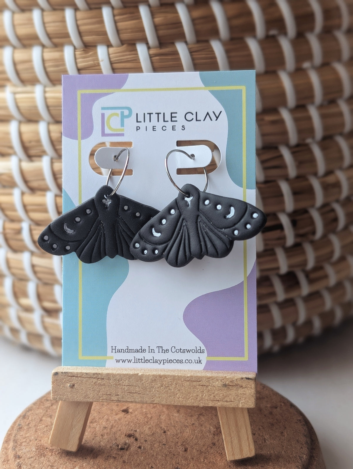 Mystical Moth Mini Hoops