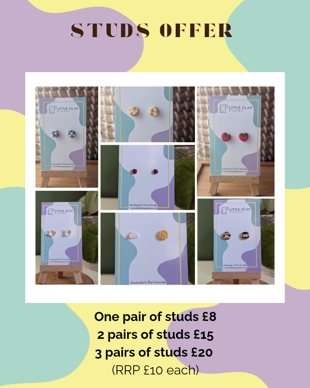 Studs Offer (1 for £8)